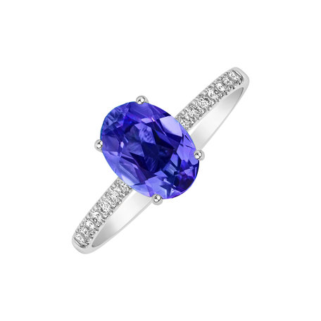 Diamond ring with Tanzanite Touch of Shine