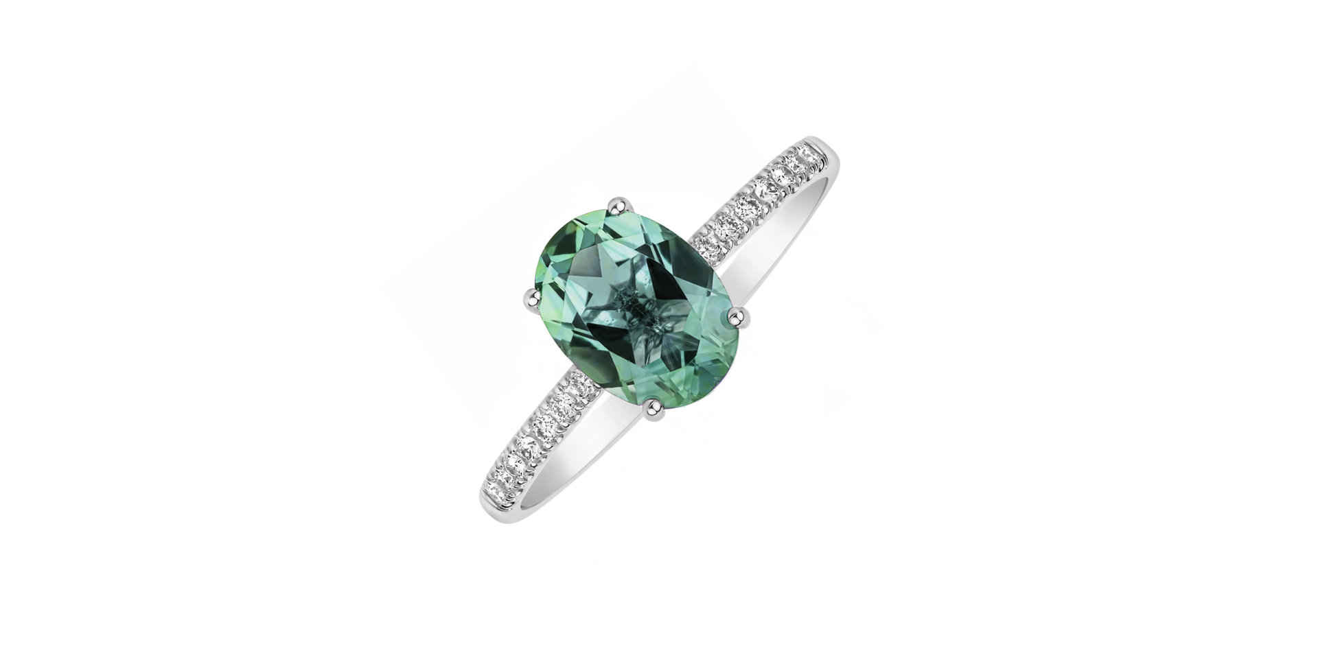 Diamond ring with Tourmaline Touch of Shine