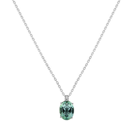 Diamond necklace with Tourmaline Grime