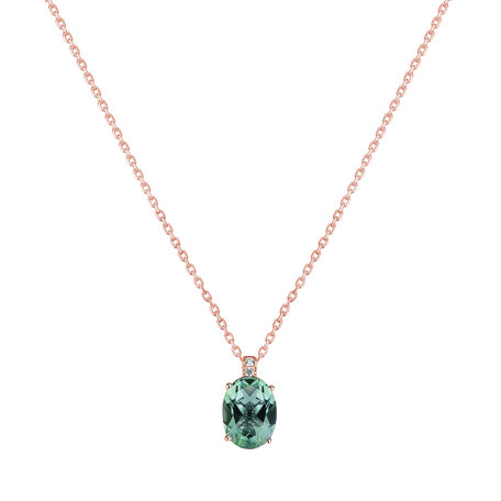 Diamond necklace with Tourmaline Grime