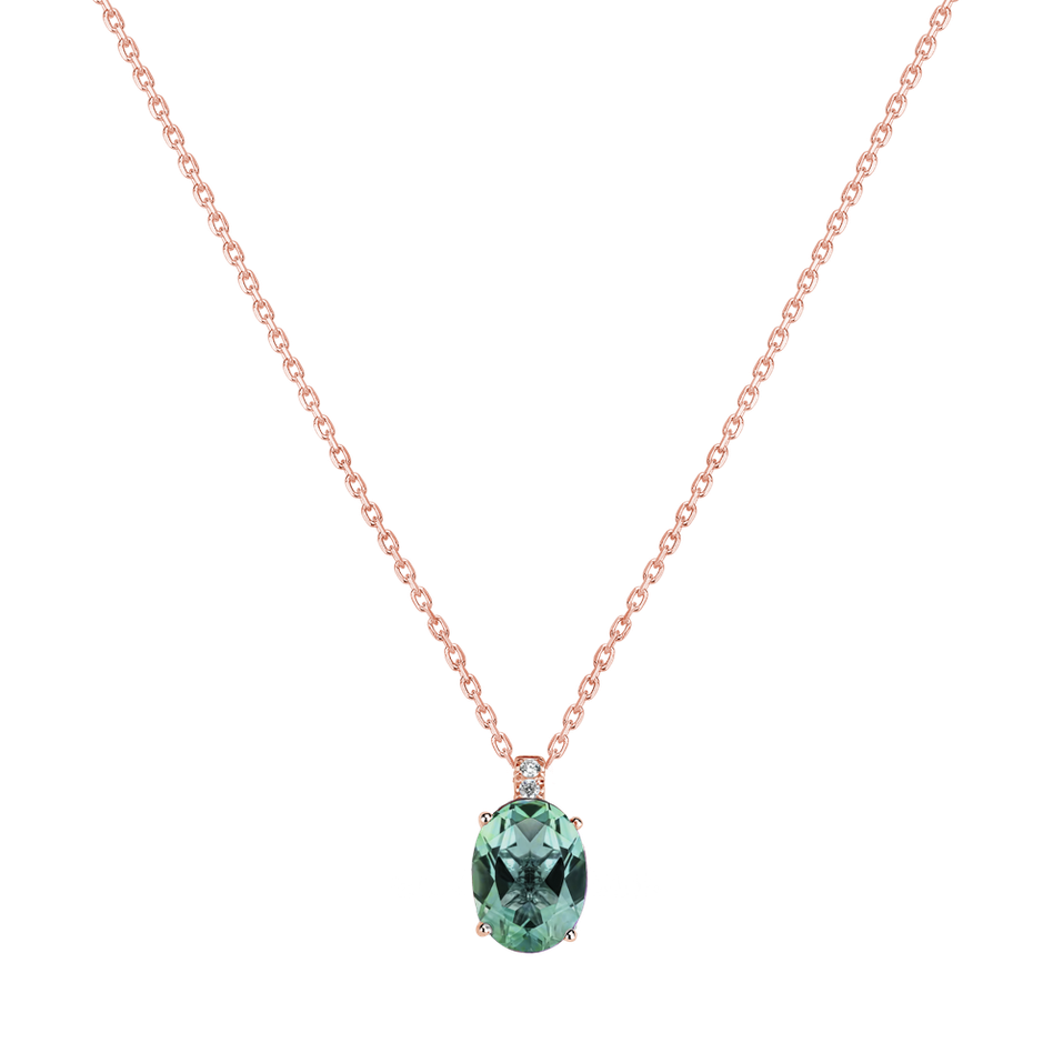 Diamond necklace with Tourmaline Grime