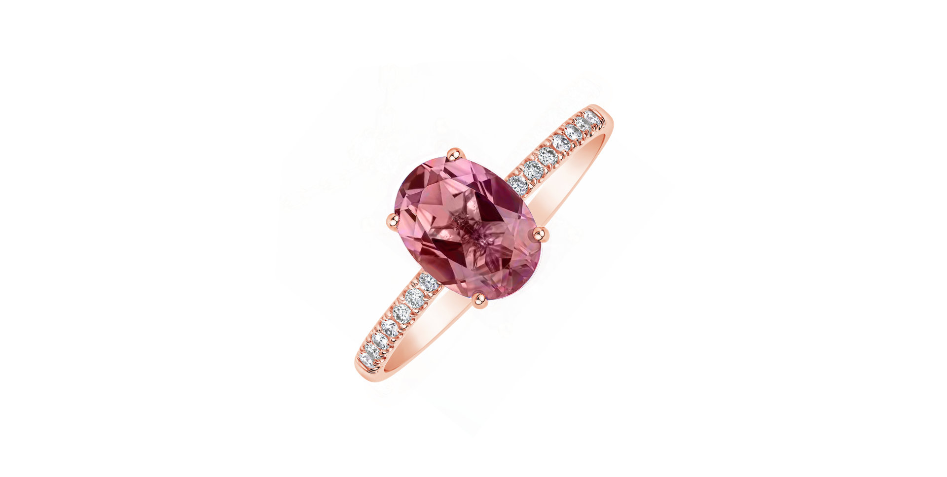 Diamond ring with Tourmaline Touch of Shine