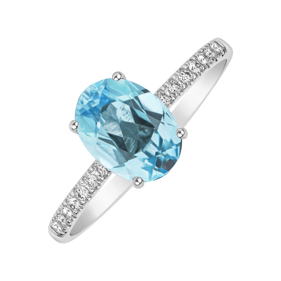 Diamond ring with Topaz Touch of Spark