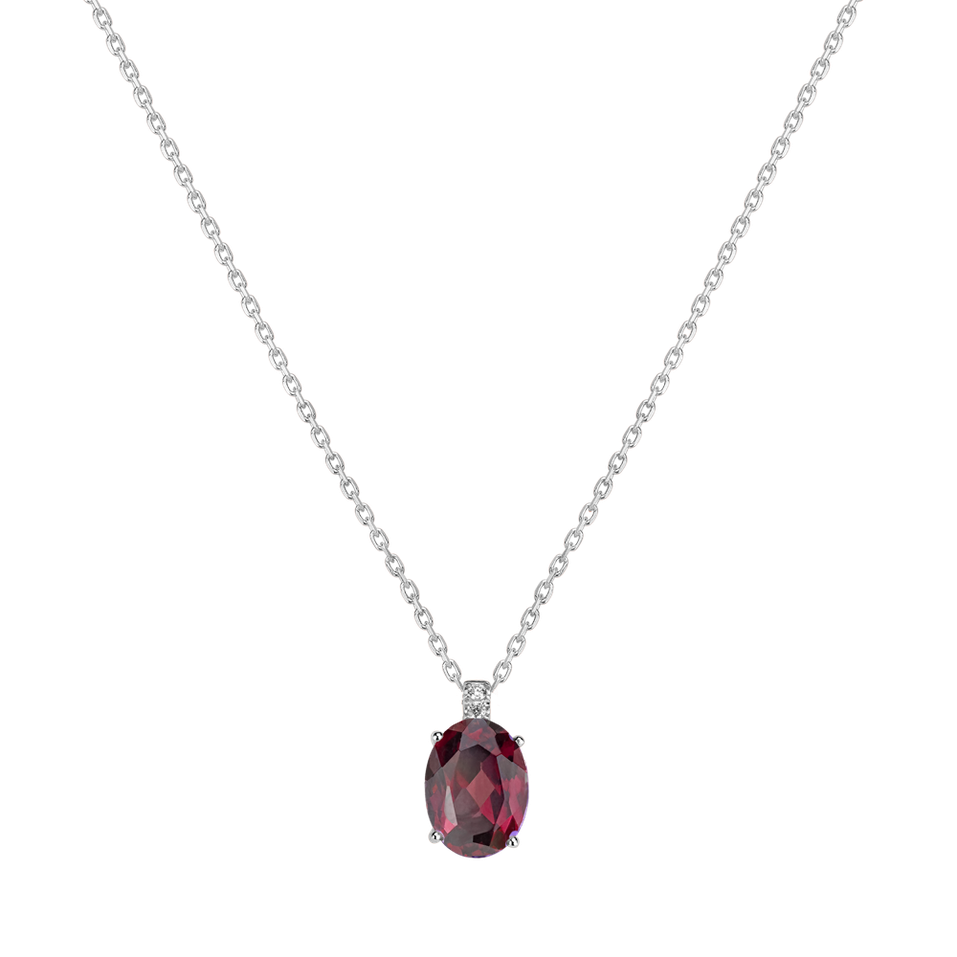 Náhrdelník s diamanty a rhodolitem Aurora