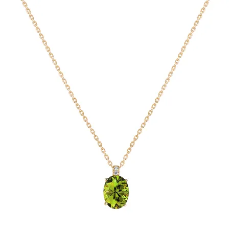 Náhrdelník s diamanty a peridotem Aurora