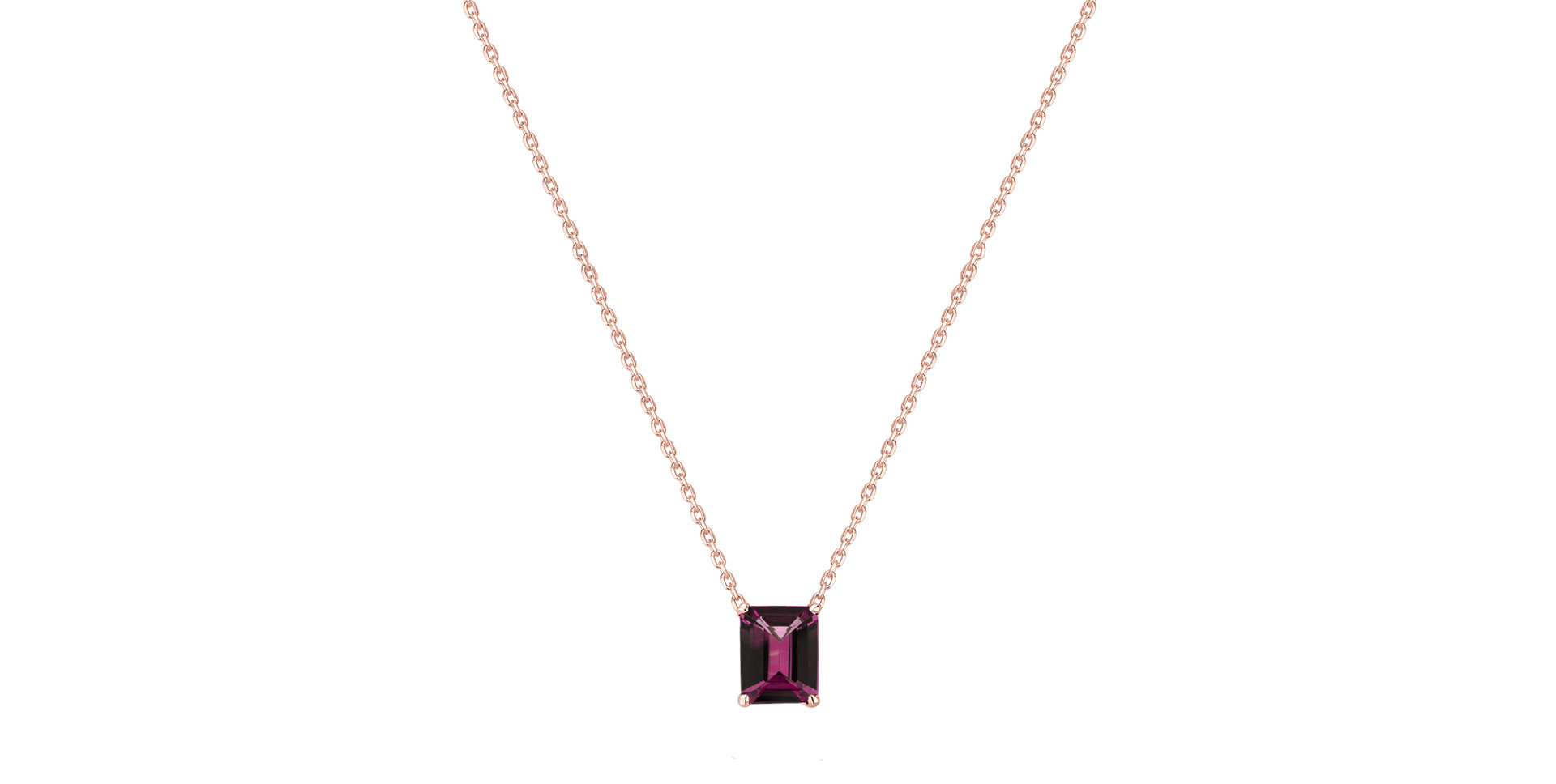 Necklace with Rhodolite Mosselyn