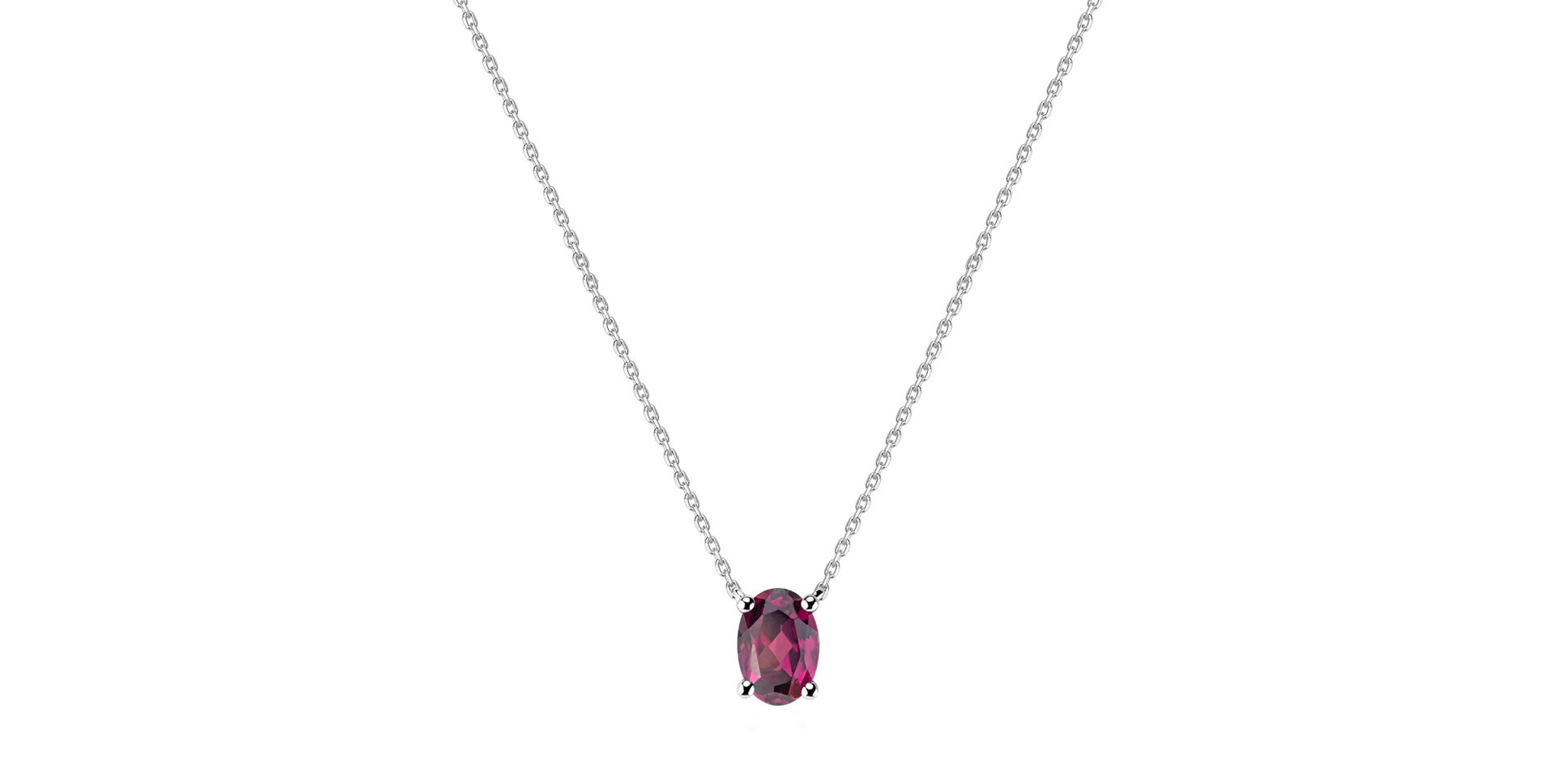 Necklace with Rhodolite Mystic Abyss