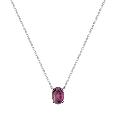 Necklace with Rhodolite Mystic Abyss