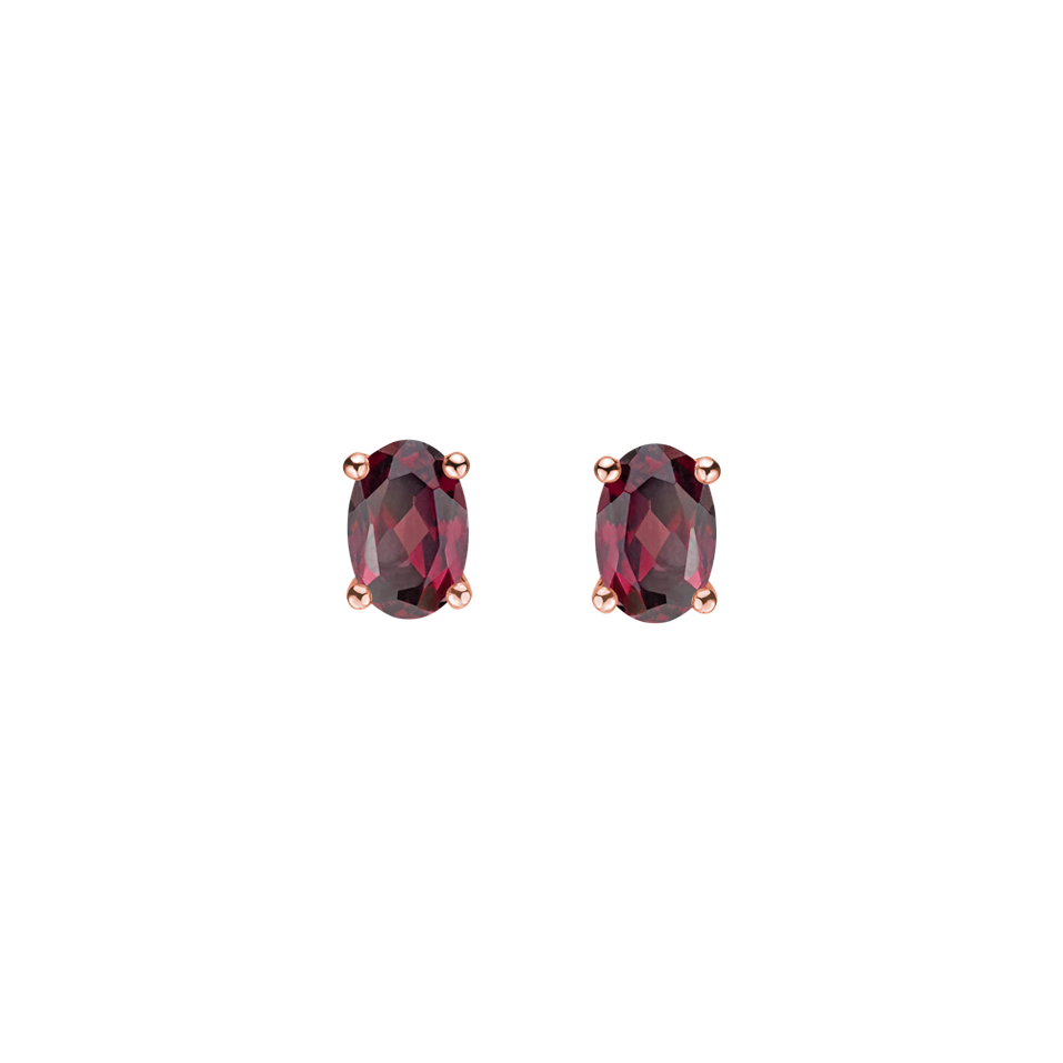 Earrings with Rhodolite Mystic Light