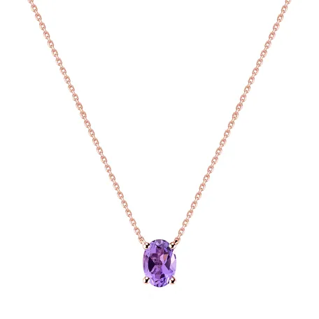 Necklace with Amethyst Mystic Depth