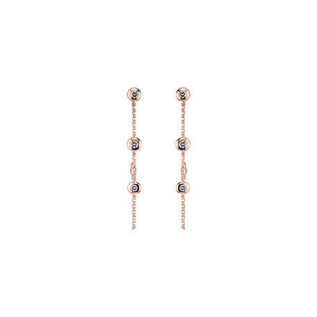Diamond earrings Dots Watterfall