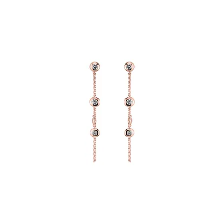 Diamond earrings Dots Watterfall