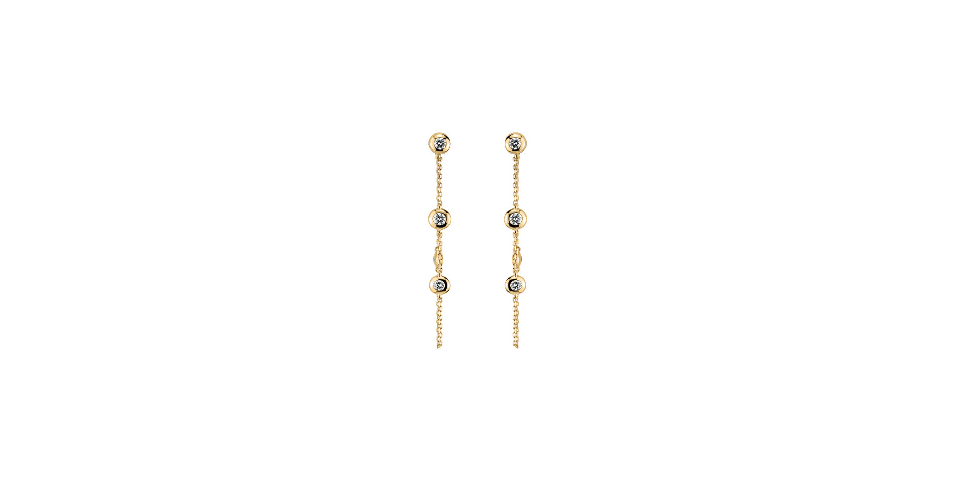 Diamond earrings Dots Waterfall