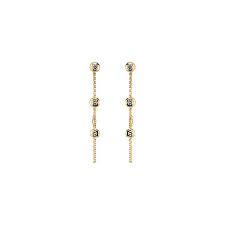 Diamond earrings Dots Waterfall