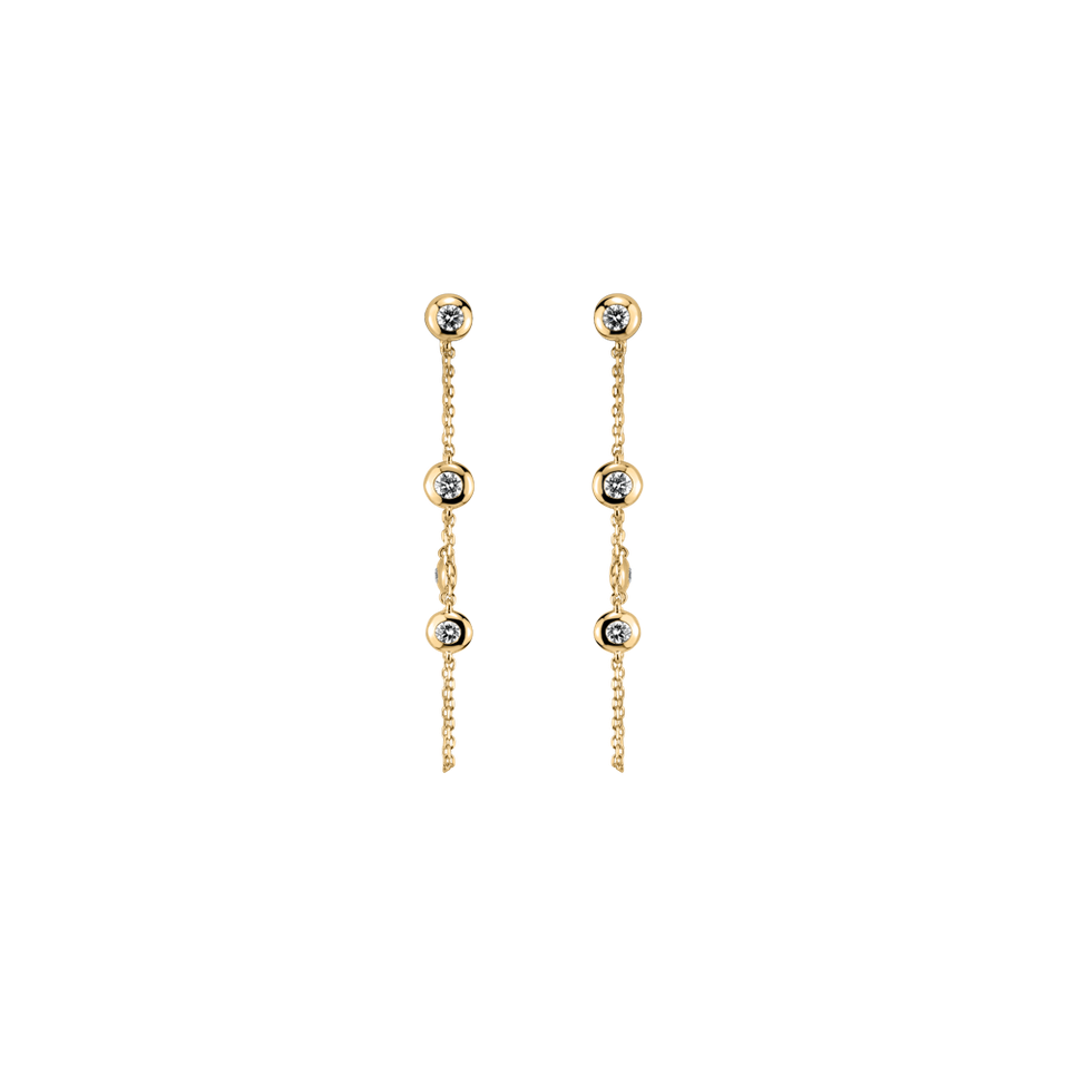 Diamond earrings Dots Waterfall