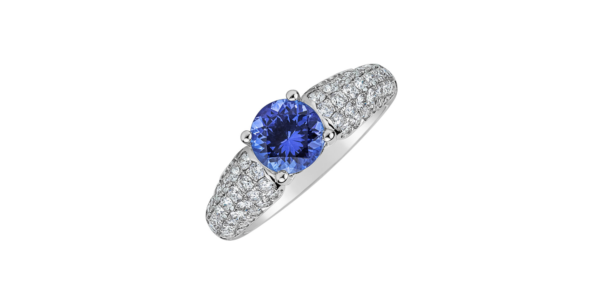 Diamond ring with Tanzanite Viorica