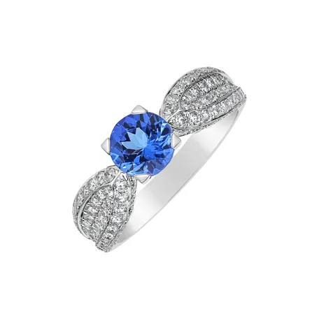 Diamond ring with Tanzainite Rumia