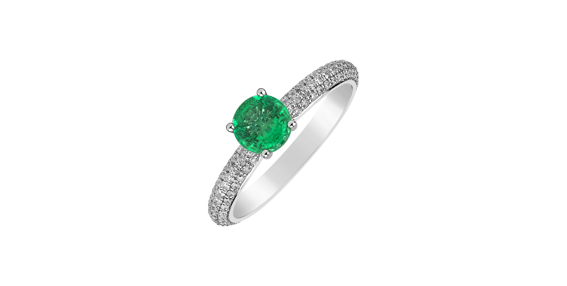 Diamond ring with Emerald Noreen