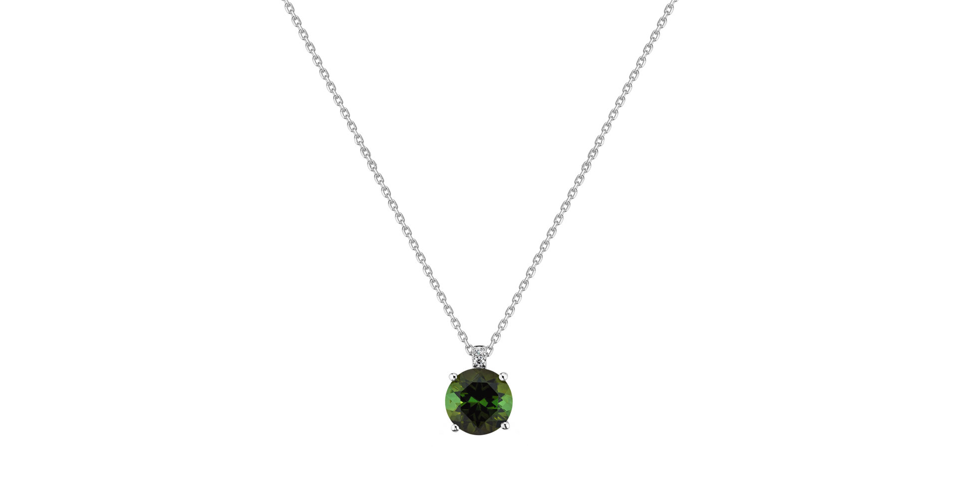 Diamond necklace with Tourmaline Bethy