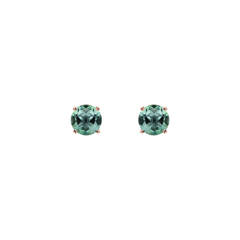 Earrings with Tourmaline Orbs