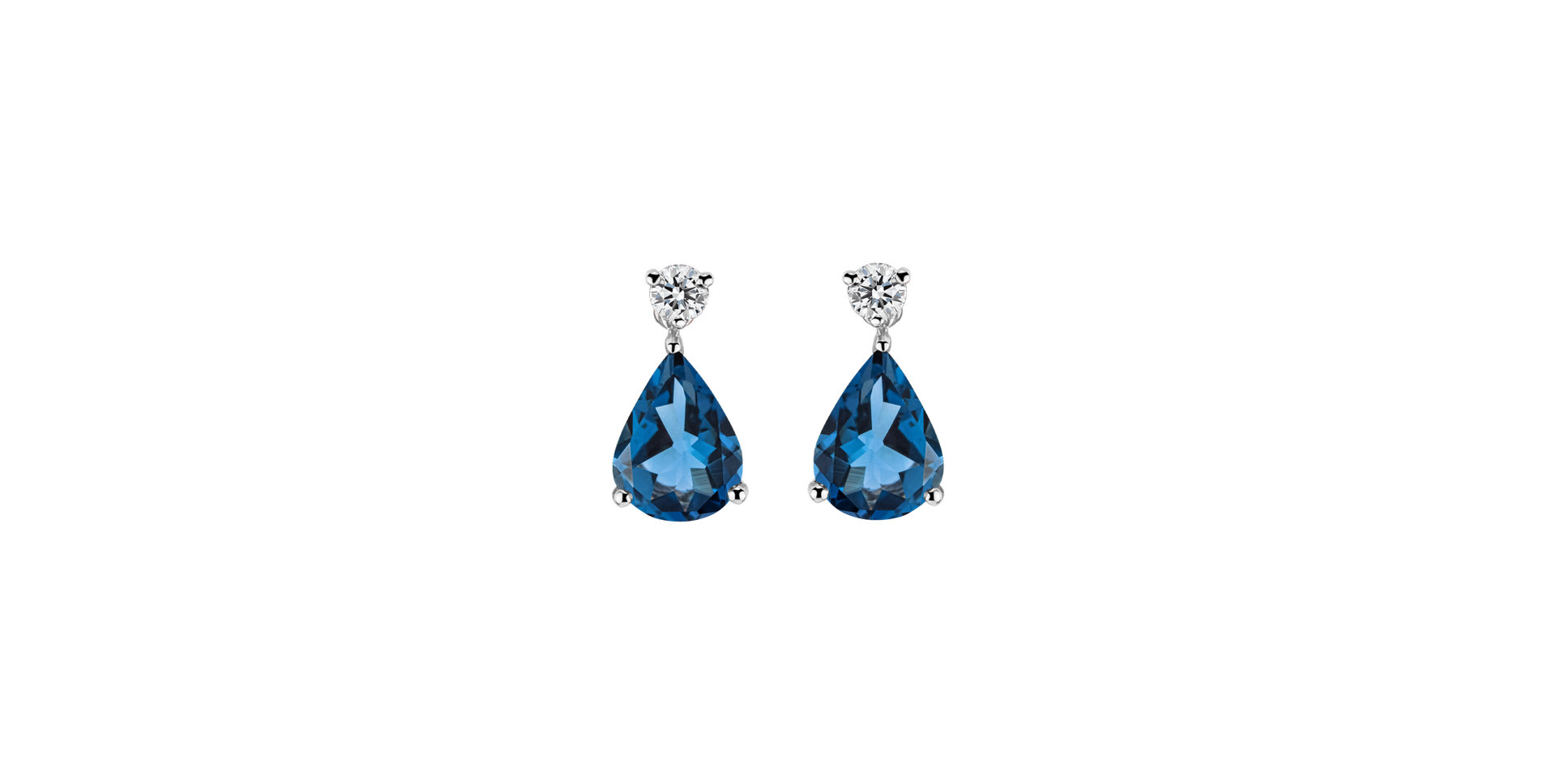 Diamond earrings with Topaz Galatea