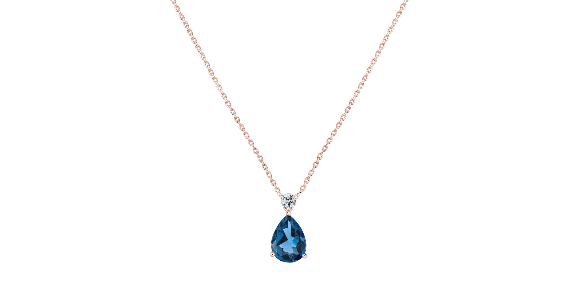 Diamond necklace with Topaz Galatea