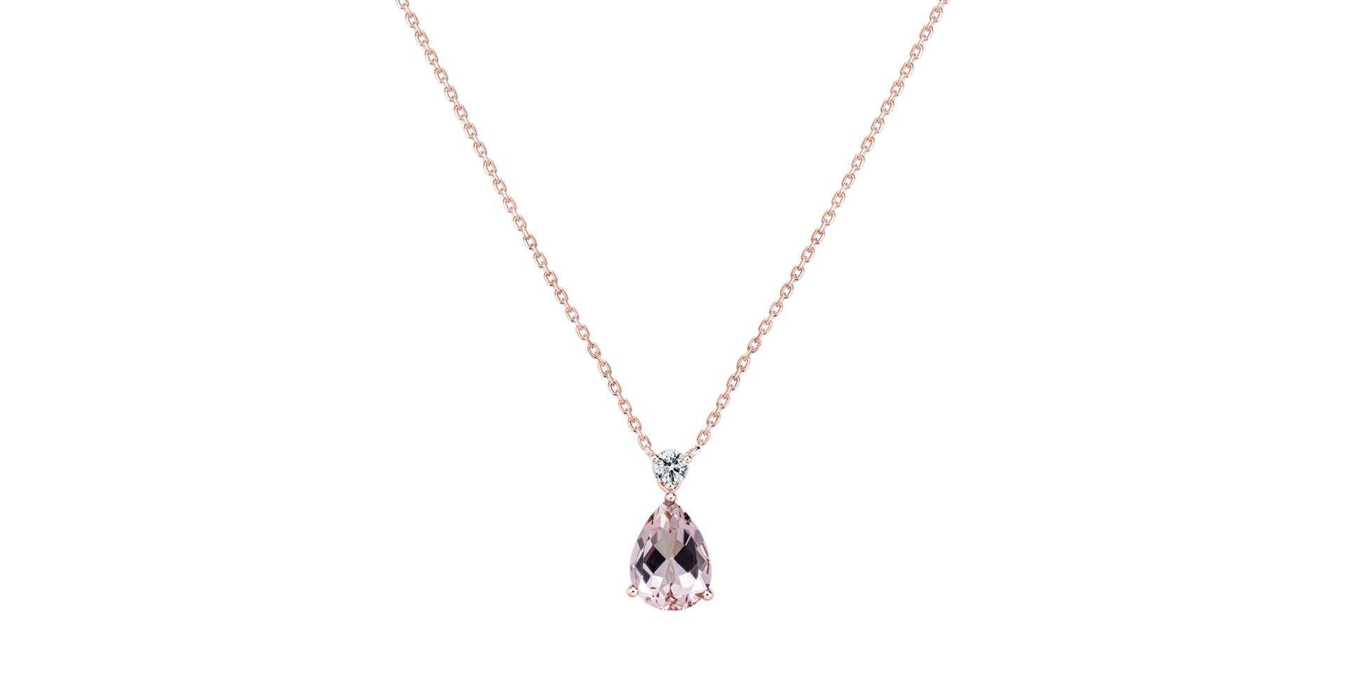 Diamond necklace with Morganite Galatea