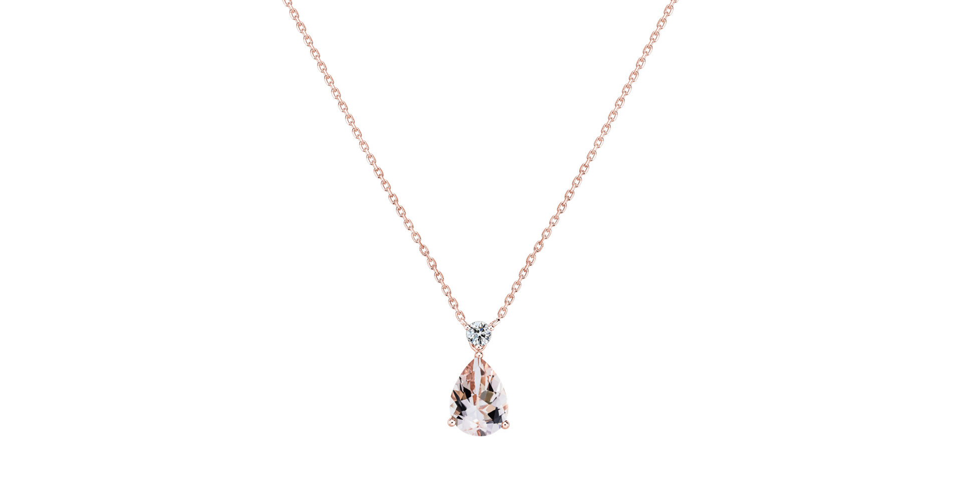 Diamond necklace with Morganite Galatea
