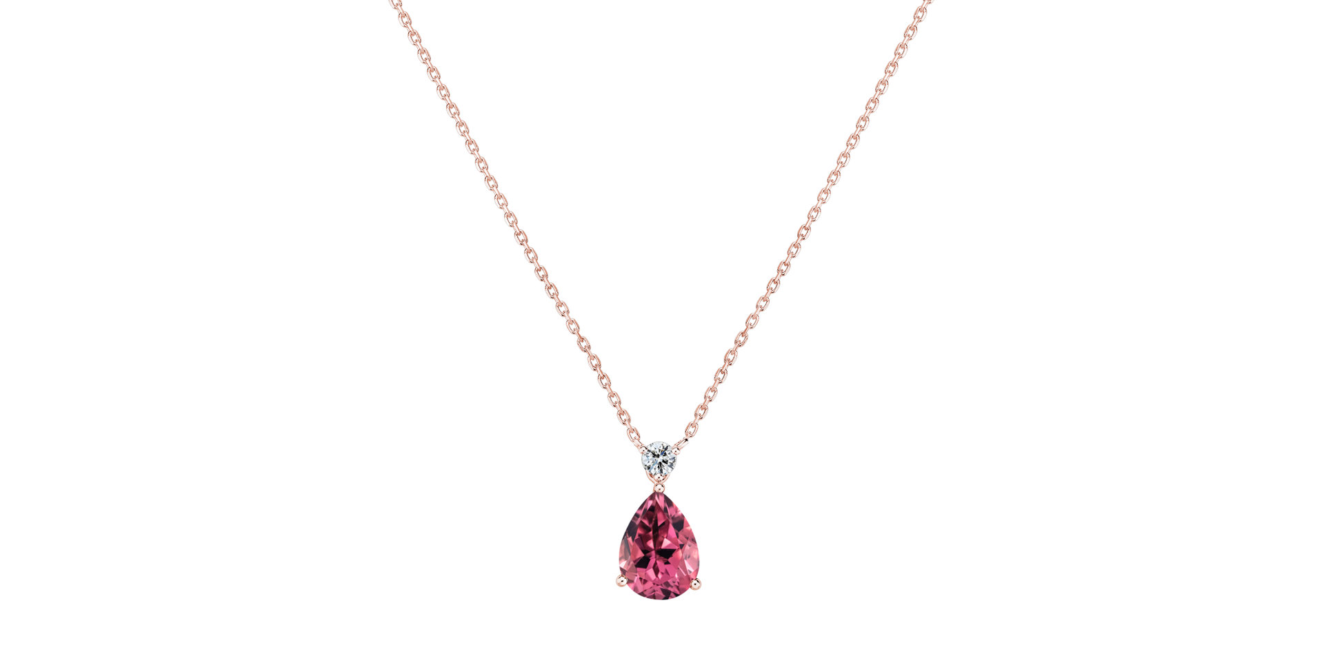 Diamond necklace with Tourmaline Galatea