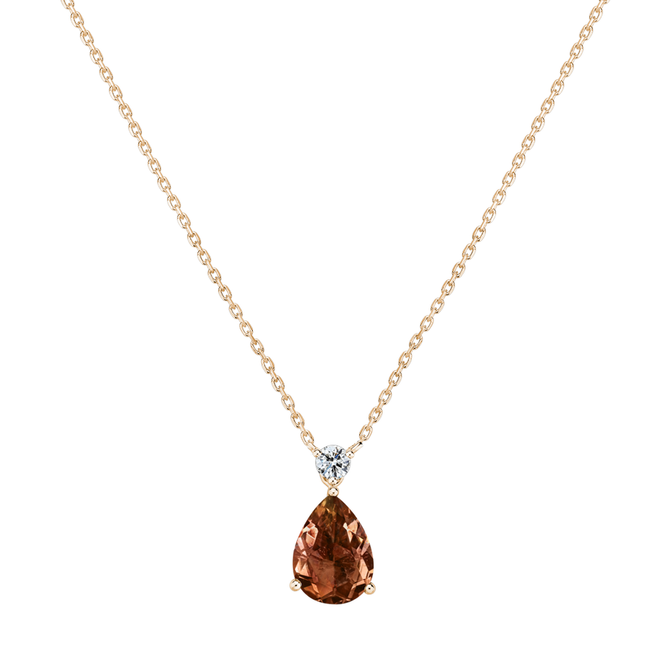 Diamond necklace with Tourmaline Galatea