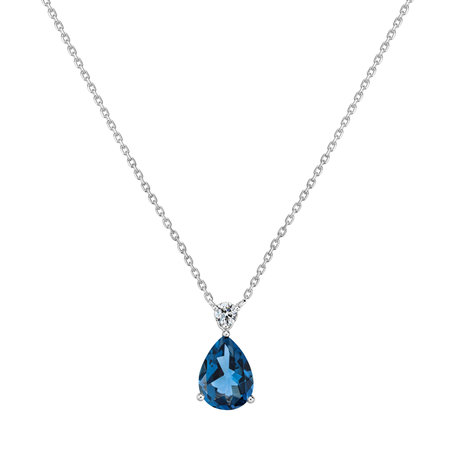 Diamond necklace with Topaz Ismene