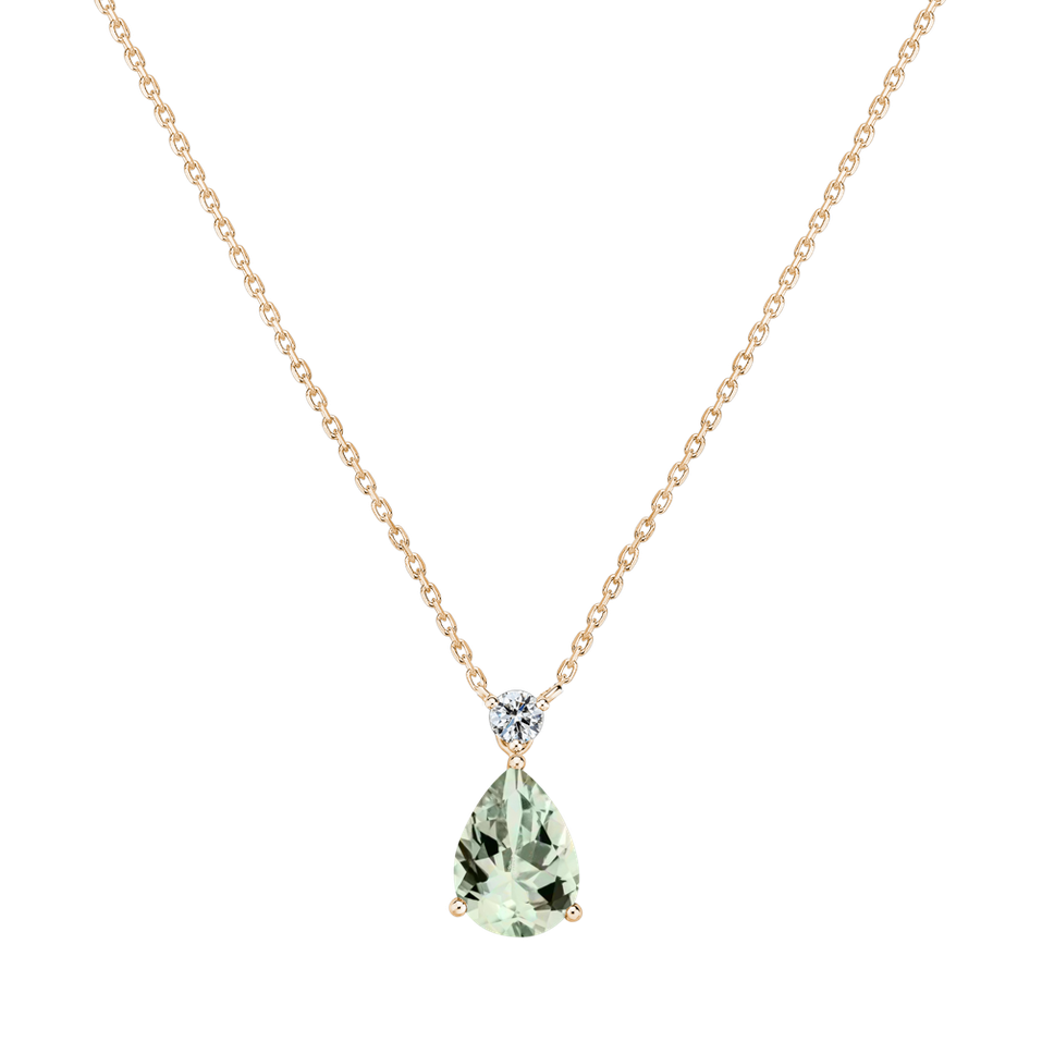 Diamond necklace with Amethyst Ismene
