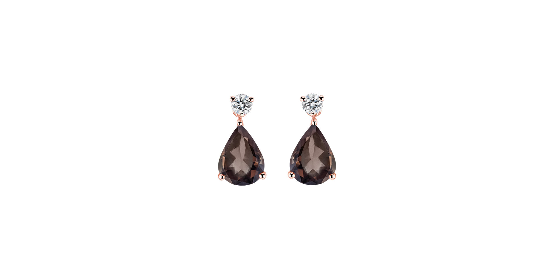 Diamond earrings with Quartz Ismene