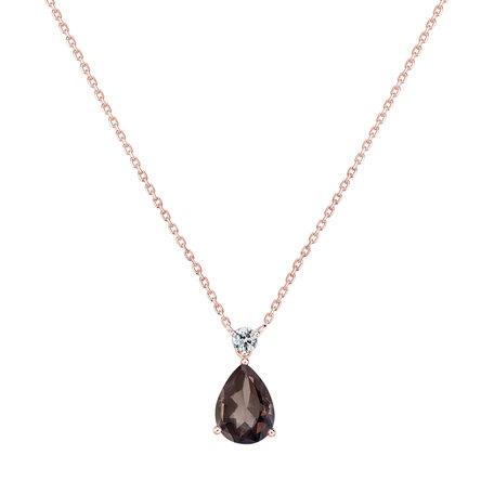 Diamond necklace with Quartz Ismene