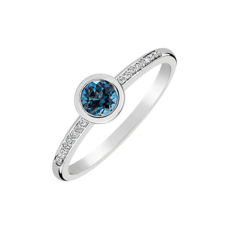 Diamond ring with Topaz Regal Elegance