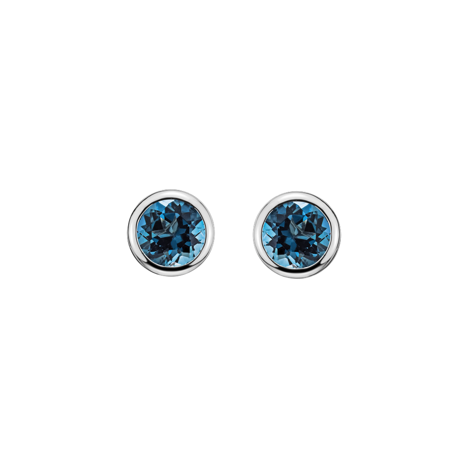 Earrings with Topaz Shiny Dots