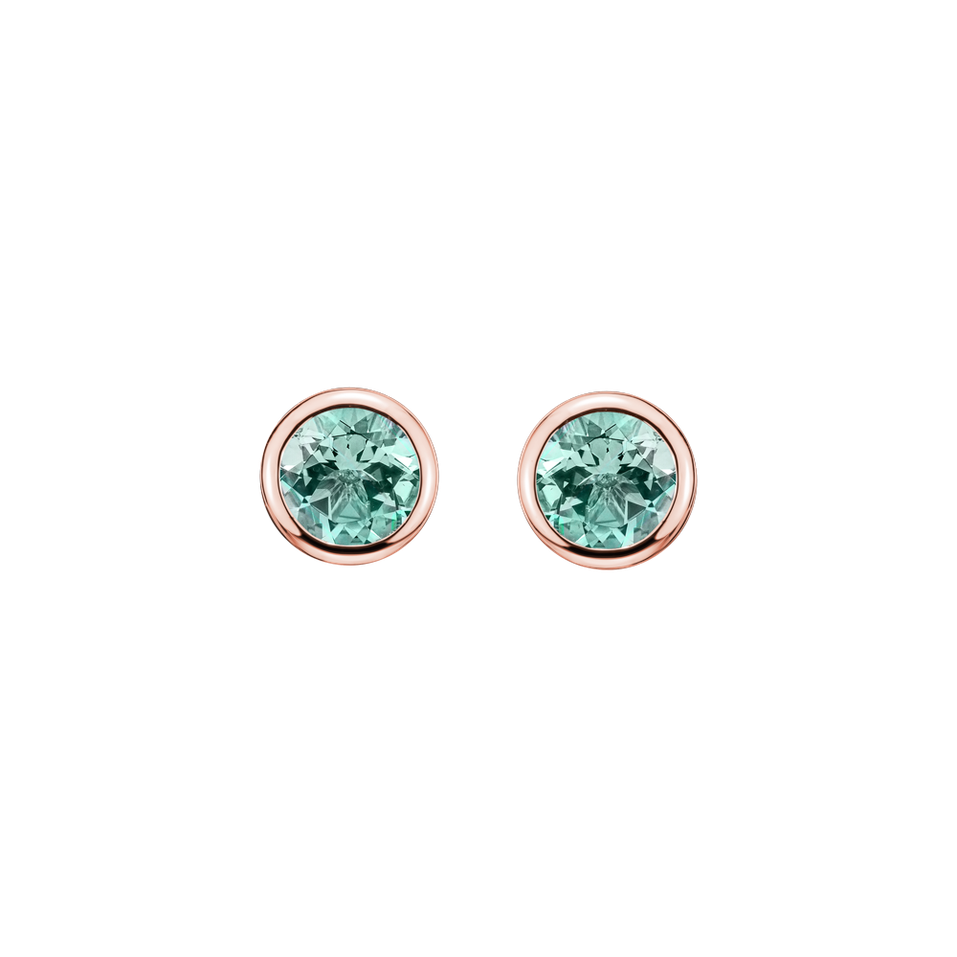 Earrings with Tourmaline Shiny Dots
