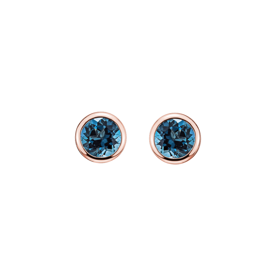 Earrings with Topaz Shiny Dots