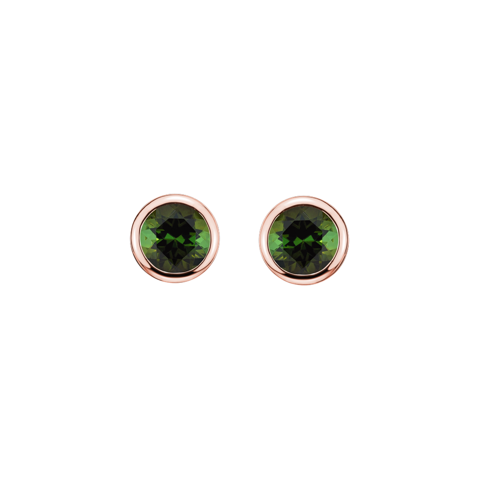Earrings with Tourmaline Shiny Dots