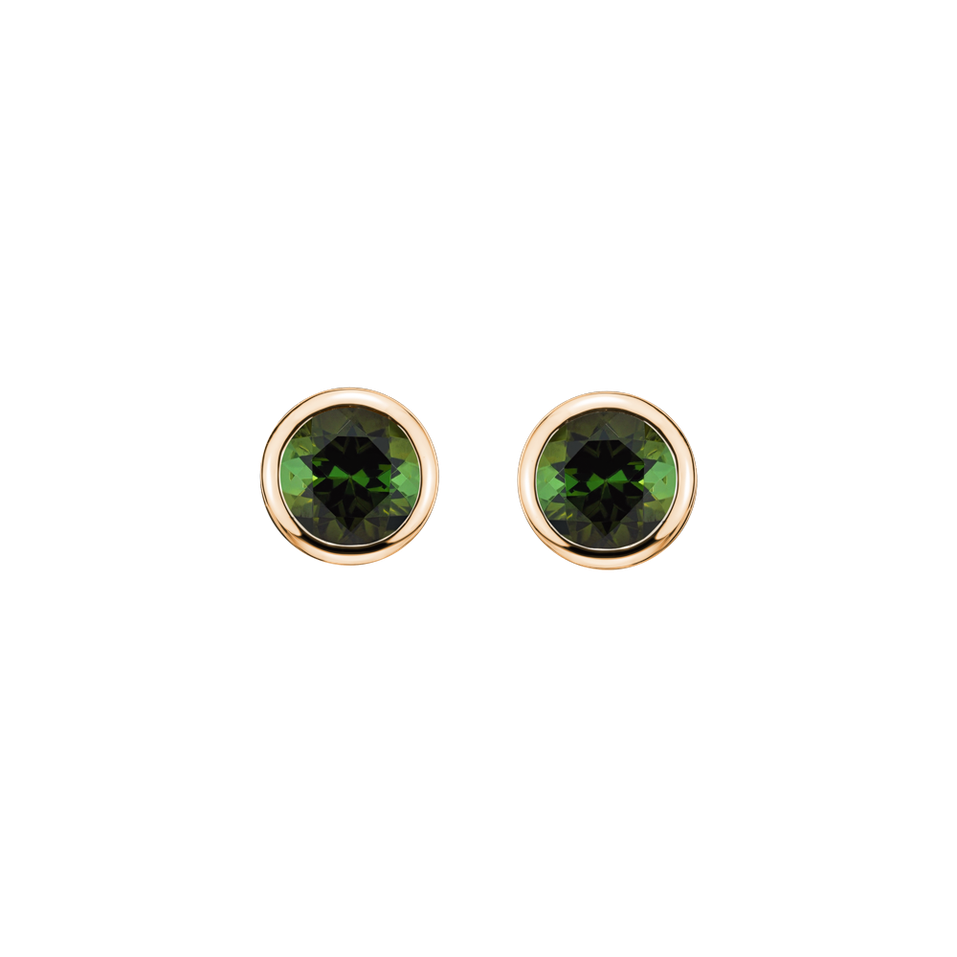 Earrings with Tourmaline Shiny Dots