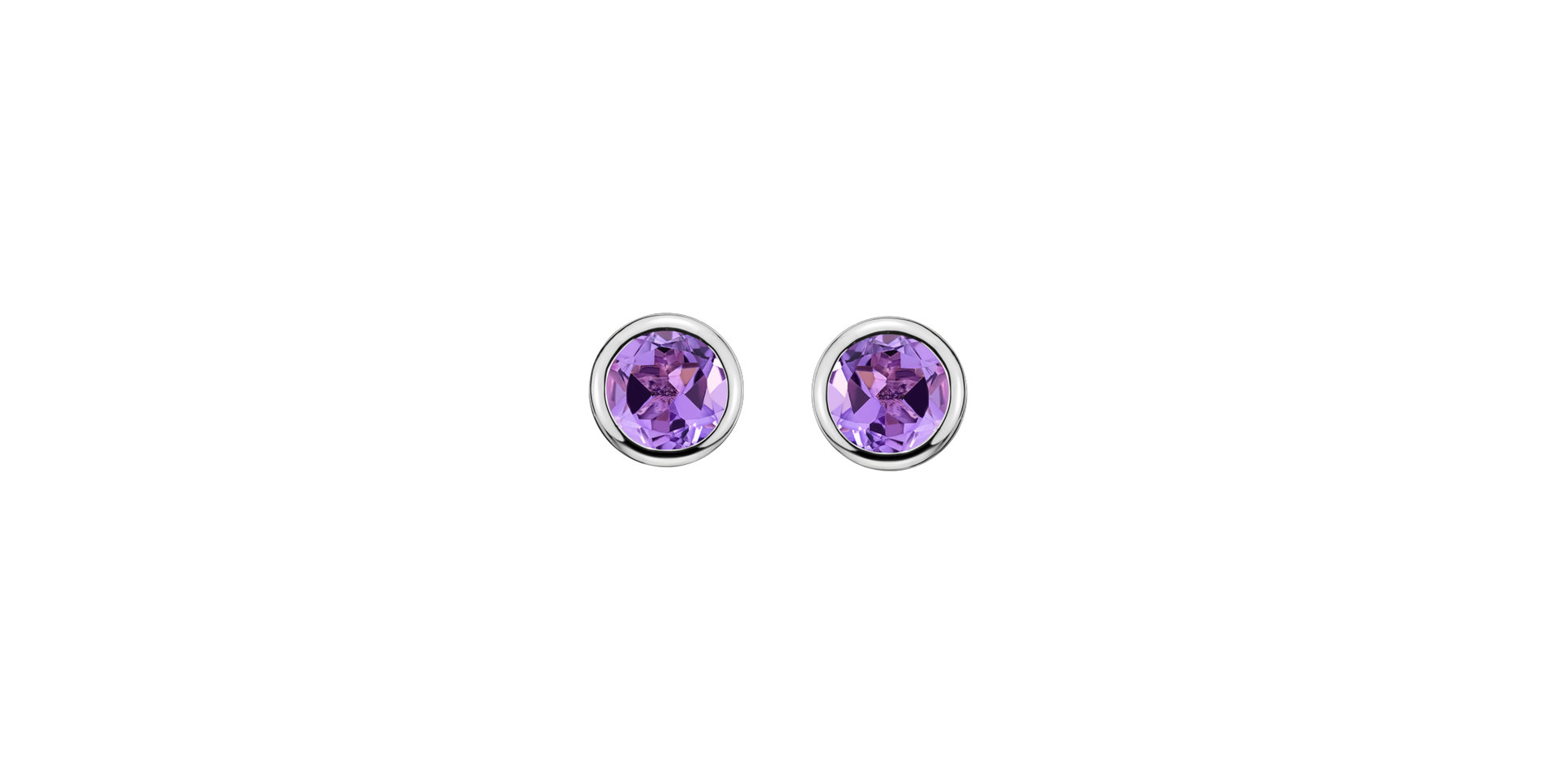 Earrings with Amethyst Neon Dots