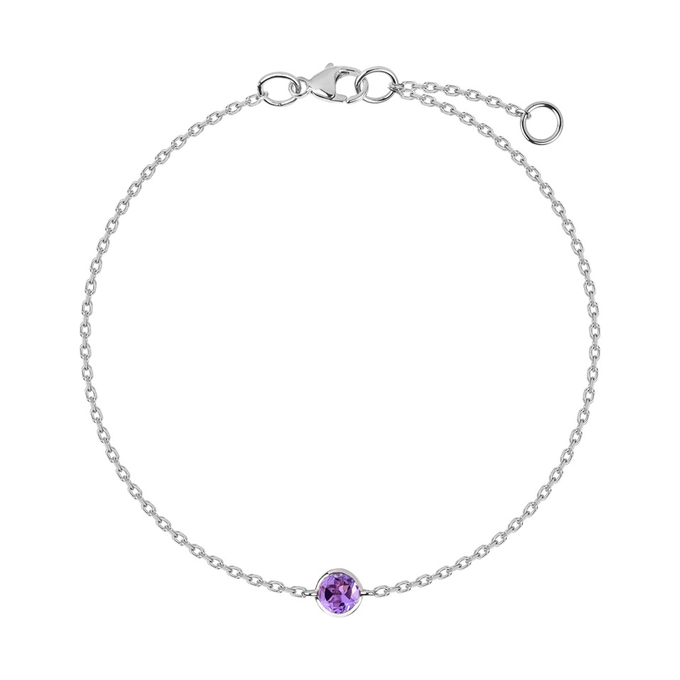 Bracelet with Amethyst Neon Dot