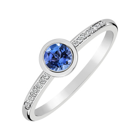 Diamond ring with Tanzanite Regal Sparkle