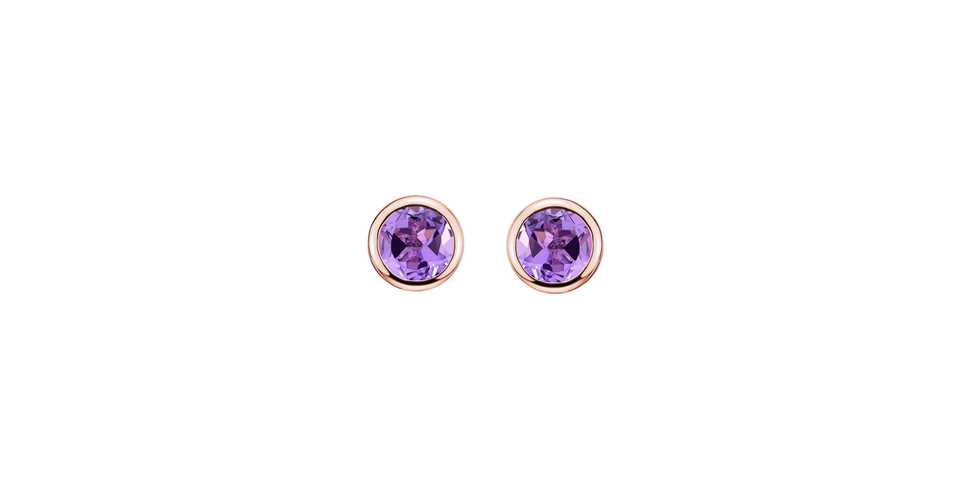 Earrings with Amethyst Neon Dots