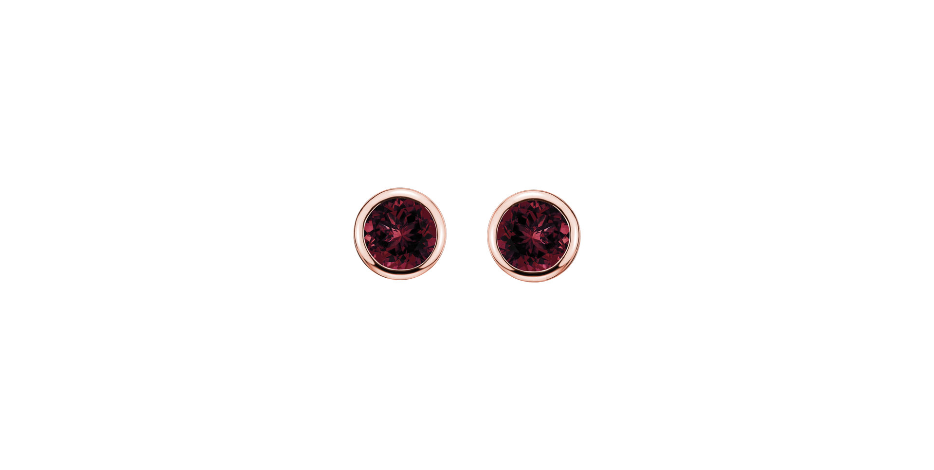 Earrings with Rhodolite Neon Dots