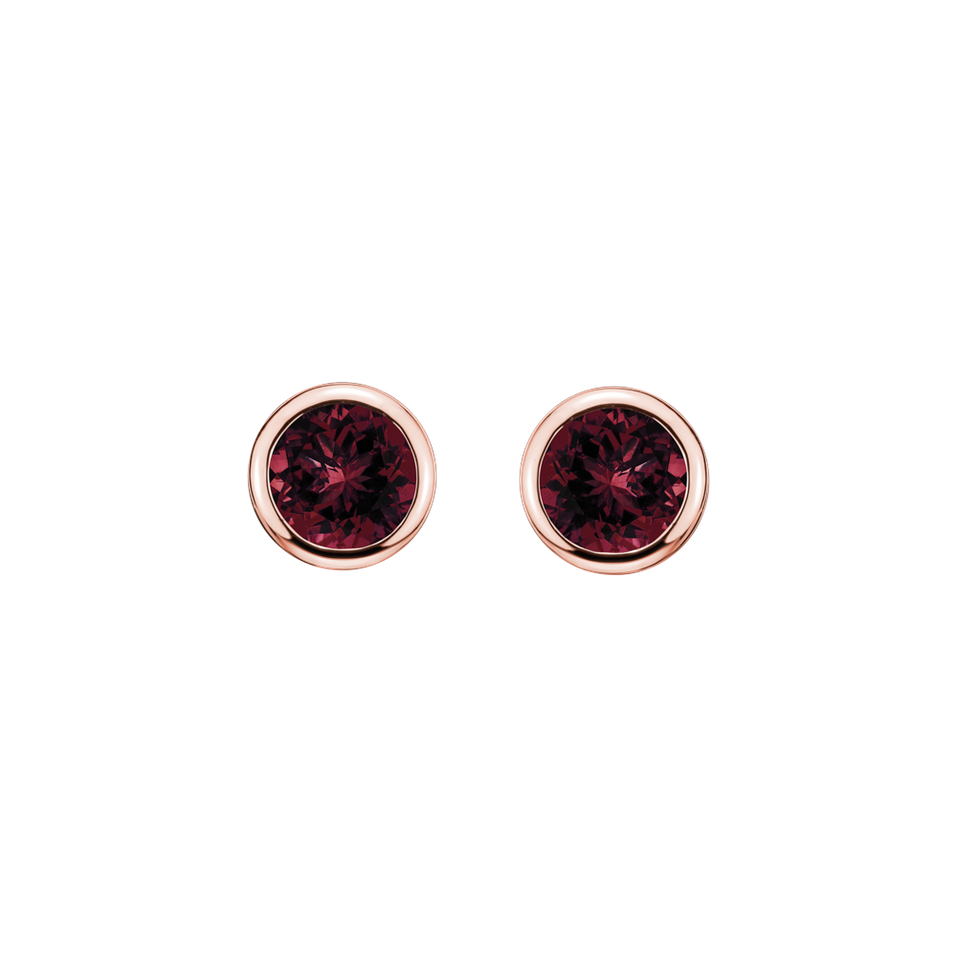 Earrings with Rhodolite Neon Dots