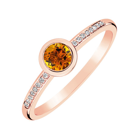 Diamond ring with Citrine Regal Sparkle