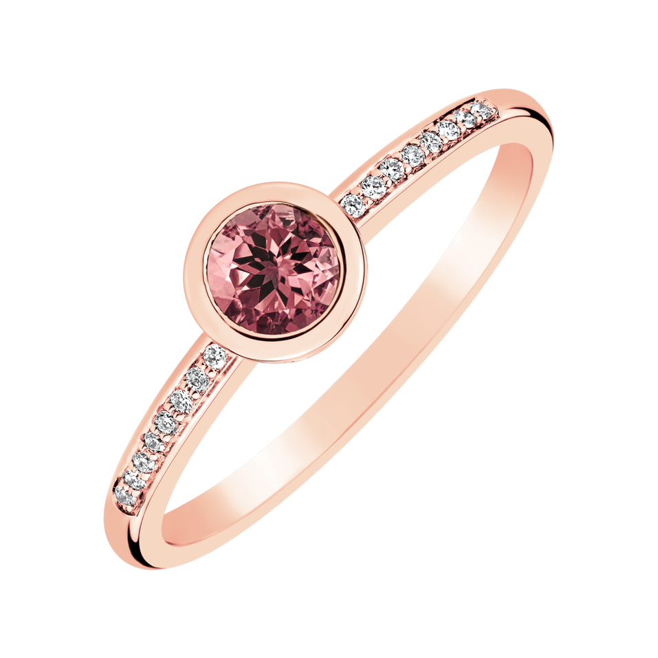 Diamond ring with Tourmaline Regal Sparkle