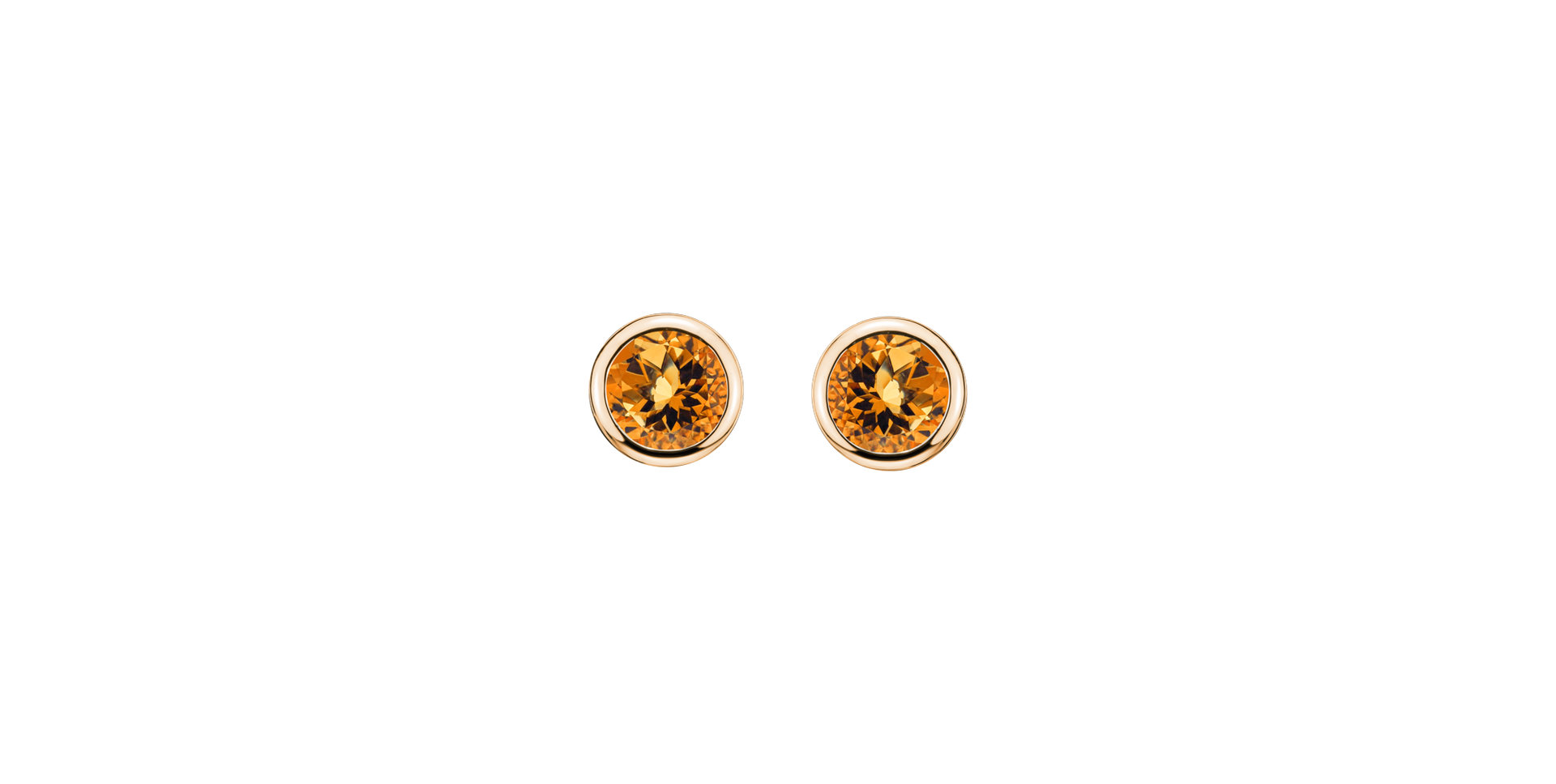 Earrings with Citrine Neon Dots