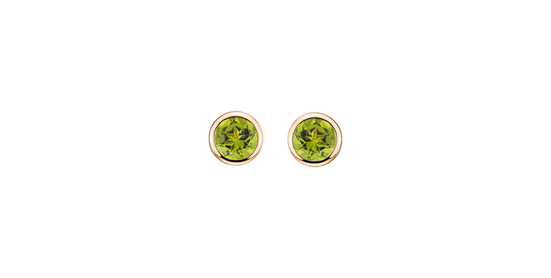 Earrings with Peridot Neon Dots